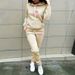 Women's Retro Style Acacia Floral Print Pullover Hoodie And Loose Fitting Sweatpants Casual Suit_ecoleips.com