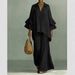 Women's Casual Solid Color Shirt-Collar Two-Piece Lounge Pants Set Comfortable Outfit_ecoleips.com
