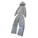 Unisex Casual Sweatshirt And Sweatpants Set Hip Hop Style Loose Fitting Trendy Design European And American Cross Border Niche_ecoleips.com