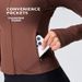 Women's Slim Fit Turtleneck Sports Jacket Ribbed Thickened Gym Wear Yoga Top With Finger Cots Nude Feel Outdoor Autumn Winter_ecoleips.com
