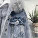 "Korean-Style Denim Jacket With Faux Rabbit Fur Lining – Winter-Ready Fleece-Lined Cotton Coat For Women, Trendy & Warm Short Padded Jacket"_ecoleips.com