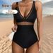 High Waisted One Piece Swimsuit For Women Sexy Tight Fitting Hollow Out Swimwear_ecoleips.com