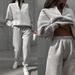In Stock 2026 European American Women's New Fashion Versatile Casual Long-sleeve Sweatshirt And Pants Two-piece Set For_ecoleips.com