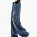 Vintage Distressed Wide-Leg Jeans For Women – Retro Blue High-Waisted Ripped Denim Pants (XS-4XL)_ecoleips.com