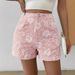 2026 Summer New High-Waisted Jacquard Shorts, Three-Dimensional Embossed Floral Wide-Leg Pants, Slimming And_ecoleips.com