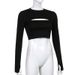 Women's T Shirt O-Neck Slim Fit Sexy Long Sleeve T-shirt Female Tees Shirt Femme Woman Crop Tops 2026 Spring New Korean Clothing_ecoleips.com