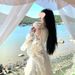 Greek Goddess Style Elegant Off-shoulder Puff Sleeve Slimming Long Dress With A Train For Dates, Vacations, And Photo_ecoleips.com