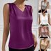 Women's Elegant Satin Suit Vest Sleeveless Design European American Style Commuter Top Base Layer 2025 New Fashion_ecoleips.com