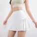 Women’s Clothing Summer Quick Drying Short Skirt Badminton Sports Skirt High Waist Anti Exposure A Line Marathon Running Fitness Tennis Skirt_ecoleips.com