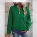 Women’s High-Neck Zip-Up Knit Cardigan – Stylish Long Sleeve Lightweight Jacket For Casual & Office Wear (Green, Black, White, Light Grey)_ecoleips.com