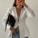 Diyun European And American Fashion Simple Style High-end Long Sleeve Blazer Women's Clothing 2025 Autumn Winter_ecoleips.com