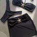 Women's Clothing Sexy Bikini Solid Color Split Swimsuit Bikini_ecoleips.com