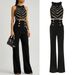 2025 Summer New Heavy Rhinestone Vest + Black Wide-Leg Pants Elegant Commuter High-Waist Flared Trousers_ecoleips.com
