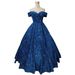 Color-Changing Sequin Ball Gown – Off-Shoulder A-Line Wedding Dress With Sparkly Tulle Skirt For Brides & Performances_ecoleips.com