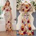 Women's Clothing High End Elegant Heavy Flower Embroidery Round Neck Lantern Sleeve Waist Slim Fit Fishtail Dress_ecoleips.com