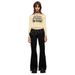 Women's Western Style Off-Shoulder T-Shirt Y2K Subculture Letter Print Casual Long Sleeve Short Top for Millennial Fashion_ecoleips.com