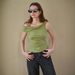 Voya Women's Sexy Imperial Style T-shirt For Spring And Summer, Fashionable One Neck Design Top_ecoleips.com