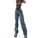 High Waisted Ripped Slim Fit Women's Denim Jeans Clothing for Women_ecoleips.com