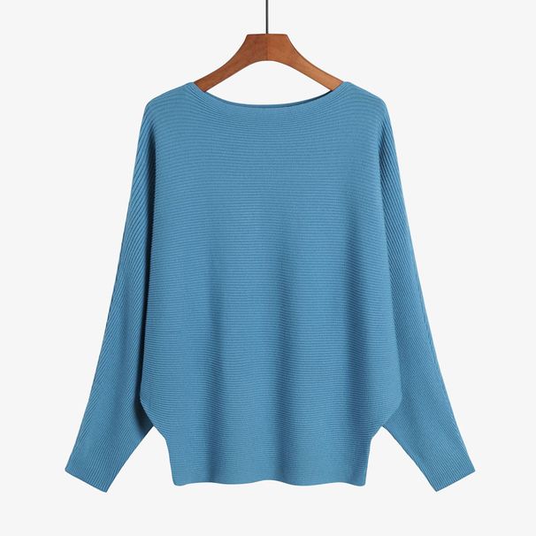 Oversized Batwing Sleeve Off-Shoulder Sweater – Women’s Long Sleeve Knit Top In Cotton-Blend_ecoleips.com