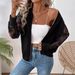 Elegant Women's Lace-Trimmed Baseball Jacket With Long Sleeves – Stylish & Comfortable Outerwear For Fall & Winter_ecoleips.com