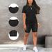 Women's Short Sleeve Round Neck Top & Shorts 2-Piece Set | Casual Summer Outfit | Lounge And Beach Coordinated Ensemble_ecoleips.com