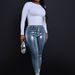 HR88011 European And American Women's Clothing, Bestseller, Gold-embossed Design, Silver Tight-fitting Stretch_ecoleips.com
