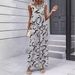 Women's Ethnic Style Printed Pant Set Sleeveless Irregular Vest And Full-Length Pants Casual Fashion Spring/Autumn Wear_ecoleips.com