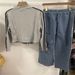 2027 Fashion European-USA Style Women Stand Collar Zipper Denim Jacket + Lace-Up Jeans Splicing Casual Two Piece Suits_ecoleips.com