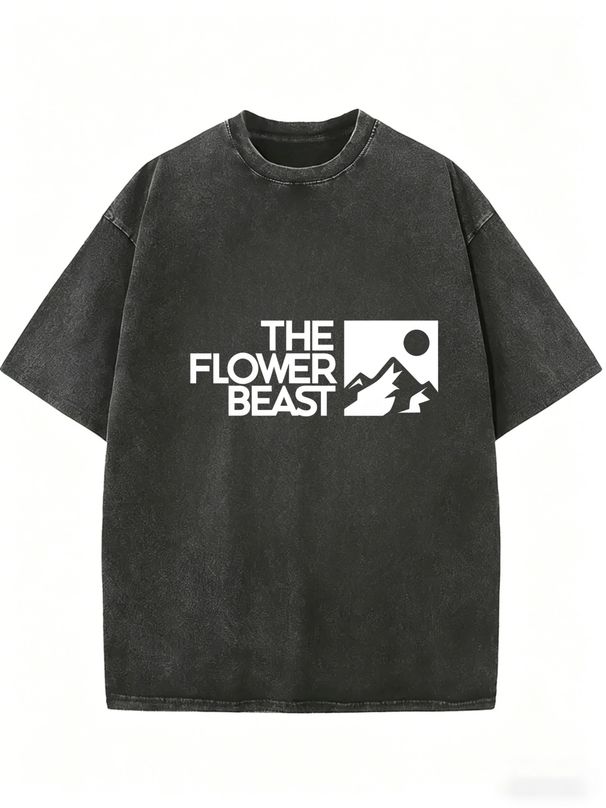 Women's Casual Vintage Style T-Shirt, Washed Finish Crew Neck Summer Basic_ecoleips.com