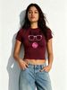 Tiger With Pink Glasses Bubble Gum Graphic Cropped T Shirt Women Slim Crew Neck Short Sleeve High Waist Casual Street Crop Top_ecoleips.com