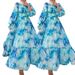 Muslim Dress Women Elegant Tie-Dye Muslim Dress With Back Zipper – Modest Loose Fit Dress With Side Cuffs & Collar Detail_ecoleips.com