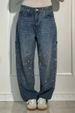 Cross-border European And American Fashion Starry Rhinestone Denim Jeans For Women, Casual Loose Straight_ecoleips.com