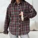 2026 Plaid Shirt Women's Retro Loose Outer With Medium And Long American Shirt Street Woman_ecoleips.com