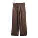 Elegant Satin Stripe Women's Shirt & Pants Set - Comfortable Polyester Office Wear, Spring Collection (XS/S/M/L)_ecoleips.com