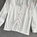 Effortlessly Chic 3D Rhinestone Blouse – Oversized Button-Down Shirt With Sparkle Detail For Women_ecoleips.com