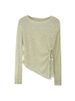 Early Spring Sheer Green Sun-protective Knitted Cardigan For Women, With An Irregular Design, Unique And Beautiful Base_ecoleips.com