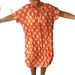 2024 Summer New Cross-Border European And American Fashion Loose Printed V-Neck Short Sleeve Dress Women's_ecoleips.com