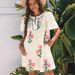 Aria Basics Aria Basics European American Fashion Floral Print Puff Sleeve For Women, 2025 Summer New Style, Fresh And Simple Color-blocking_ecoleips.com