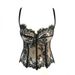 Women’s Clothing black lace sexy hollow camisole slim fit vest with padded top for women_ecoleips.com