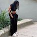 Voya Women's Simple, Comfortable Casual Pants, New Spring/summer Korean Velvet Loose-fitting Draped-fit Pants_ecoleips.com