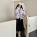 girl Girl Girl Yimo Korean Style Design Horn Button Short Jacket For Women 2025 New Small Sweet White Duck Down Coat_ecoleips.com