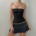 Women's Solid Color Pullover Sleeveless Off-Shoulder Top Strapless Simple Casual Style European And American Trend Summer New Arrival 2024_ecoleips.com