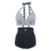 Aria Basics Cross-border Two-piece High-waisted Bikini Swimsuit With Straps, European And American Style Women's Swimwear,_ecoleips.com
