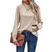 Women's Textile Hollow out Fashion T-Shirt Autumn Winter New 2024 Trendy Top for European And American Markets_ecoleips.com
