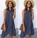 2026 Women Round Neck Sleeveless Polka Dot Dress, Loose Big Swing Ruffled Casual Dress_ecoleips.com
