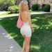 Elegant Solid Color Backless Jumpsuit With Bow Detail, Sleeveless Romper For Women, Stretchy And Flattering Fit_ecoleips.com
