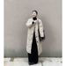 girl 2024 New Korean Style Round Neck Over-the-Knee Mid-Length Jacket For Women Winter Minimalist Loose Warm Coat Cotton_ecoleips.com
