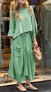K New Women's Casual Solid Color Loose Skirt Two-piece Set_ecoleips.com