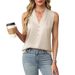 Aria Basics Aria Basics In-stock Women's Satin Vest Spring Summer, New European And American Fashion, Buttoned Knitted Tank Top For Women_ecoleips.com