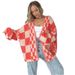 Spring/Summer Colorful Layering Jacket With Open-Neck Sweater-Women's Fashionable Casual Long-Sleeve Knitwear_ecoleips.com